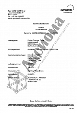 Certificate of Compliance of Prolyte aluminum truss constructions