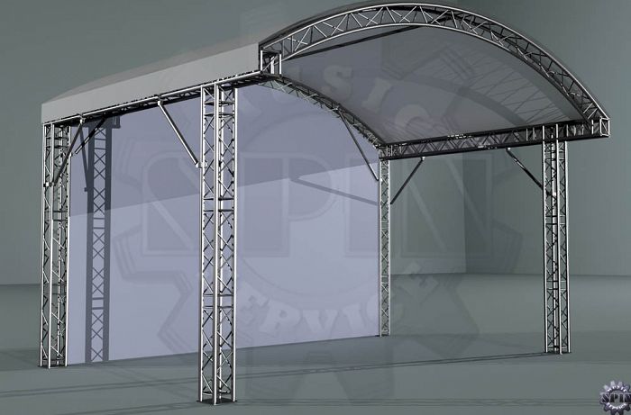 Roof stages, grounds, stage assemblies 